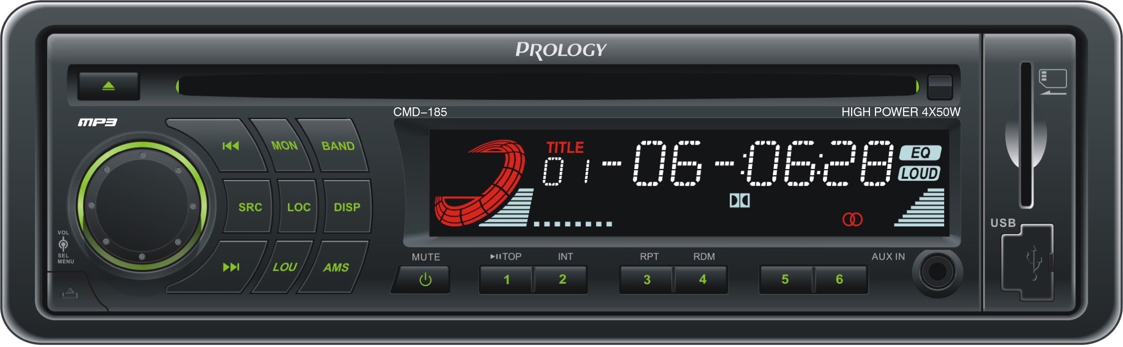 Изображение продукта PROLOGY CMD-185U cd/mp3 ресивер